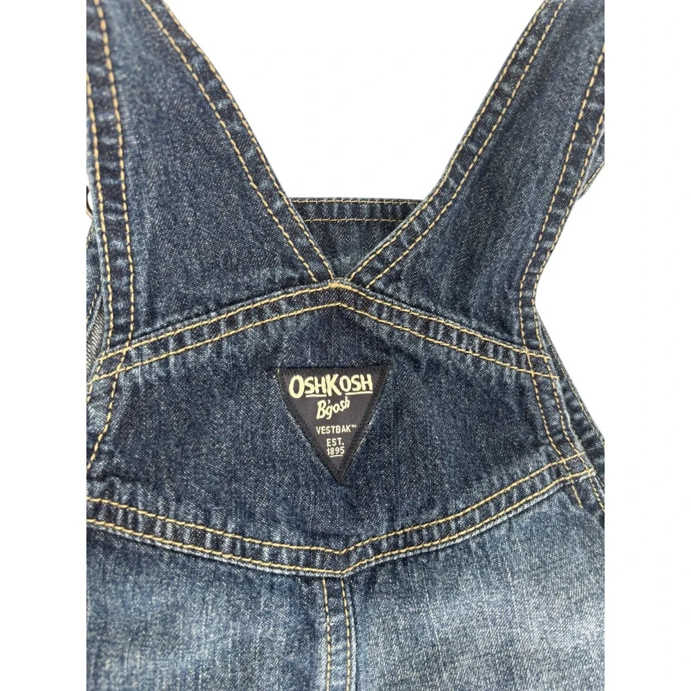 OshKosh B’gosh‎ Denim Overalls 2T Blue Vestbak Logo Classic Workwear Toddler